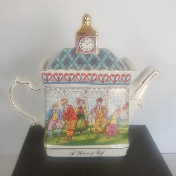 Vintage Sadler England Championships a Round of Golf Porcelain  Teapot. - Picture 2 of 10